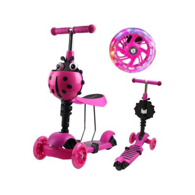 BALANCE SCOOTER 3IN1 ENERO BIEDRONKA ROSA