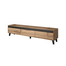 NORD TV-Schrank 185 cm Wotan Eiche/Anthrazit