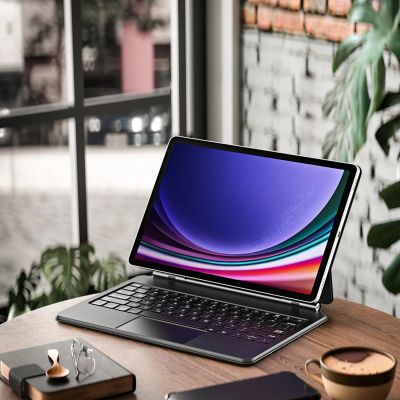 5. Dux Ducis Keyboard (MK Series) Hülle mit Bluetooth-Tastatur für Samsung Galaxy Tab S9+ / S8+ / S7+ – Schwarz