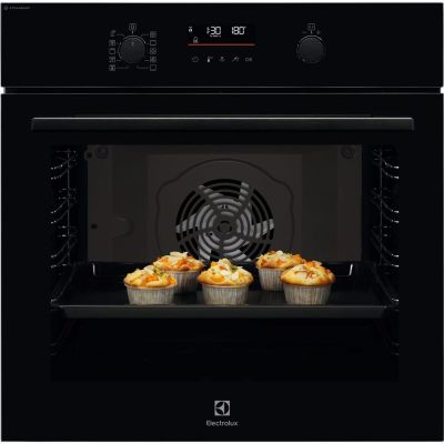 Dampfgarer mit Dampffunktion SteamBake ELECTROLUX EOD6F77WZ, schwarze Selbstreinigung, Katalyse, Soft-Close-Funktion