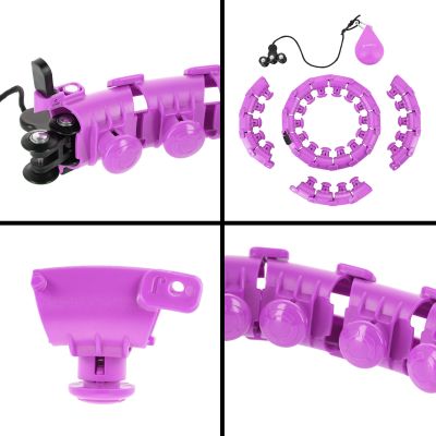 10. HULA-HOP-SET HHW12 VIOLET MIT MUTTERN UND HMS-GEWICHT + GÜRTEL BR163 SCHWARZ ÜBERGRÖSSE