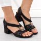 4. Bequeme Rieker W RKR679 schwarze Sandalen
