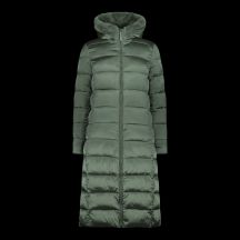 CMP Damen Winterjacke mit Kapuze, isolierter Langmantel, grün (34K0046F/E621)