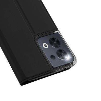 3. Dux Ducis Skin Pro Hülle für Oppo Reno 8 Flip Cover Card Wallet Stand schwarz