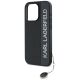 6. Karl Lagerfeld Saffiano Rhinestones & Charm Hülle für iPhone 15 Pro – Schwarz