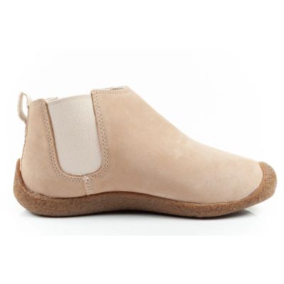 4. Keen Damenschuhe Mosey Chelsea Stiefeletten aus Leder, hellbeige