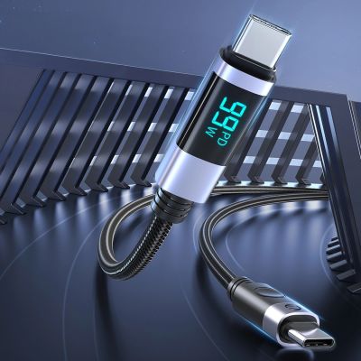 4. Orico LDC2C USB-C – USB-C PD 100-W-Kabel mit LED-Anzeige, 480 Mbit/s, 2 m – 2 Stück – Schwarz