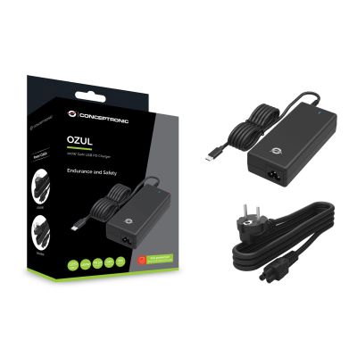 5. CONCEPTRONIC Ladegerät 1-Port GaN USB-C SS 100WPD3.0/PPS sw