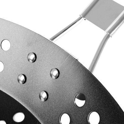 21. Grillpfanne mit klappbarem Griff, antihaftbeschichtet, schwarz