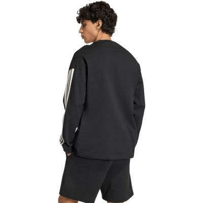 3. adidas Herren-Langarmshirt mit 3 Streifen, Schwarz, KF2427