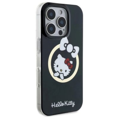 4. Hello Kitty IML Fun Bow Magsafe Hülle für iPhone 16 Pro Max – Schwarz
