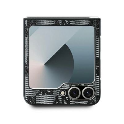 3. DKNY Checkered Pattern Printed Stripes Hülle für Samsung Galaxy Z Flip 6 – Schwarz