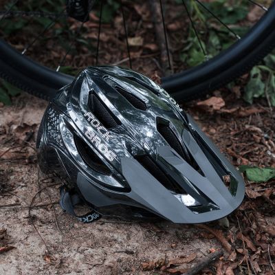 10. Rockbros LK-99 Mountainbike-Helm mit verstellbarem Visier und Magnetverschluss, Größe 58–62 cm – Schwarz