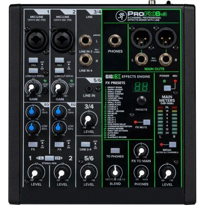 4. Mackie ProFX6v3 - Analogmixer mit USB-Schnittstelle