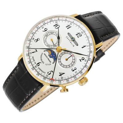 3. Herrenarmbanduhr ZEPPELIN LZ129 Hindenburg 7038-1 + BOX