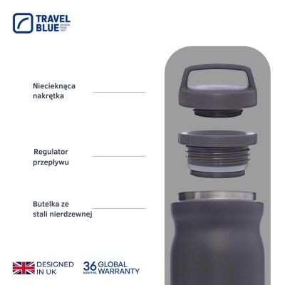 5. TRAVEL BLUE GRAUE THERMOSFLASCHE