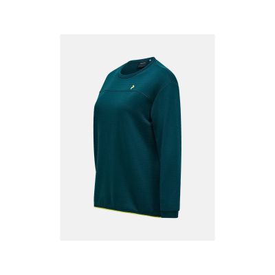 2. PEAK PERFORMANCE W Trail Polartec Power Grid Crew Sweatshirt für Damen, Grün