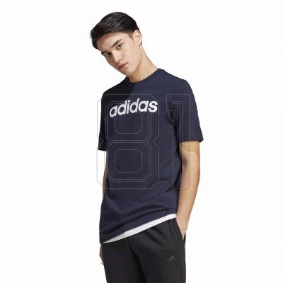 4. adidas Essentials Single Jersey Linear Logo-T-Shirt mit Stickerei M IC9275