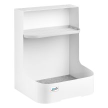 Ergo Office Untertisch-Aufbewahrungsbox/Organizer mit Zubehörablage, Weiß, max. 5 kg, ER-442