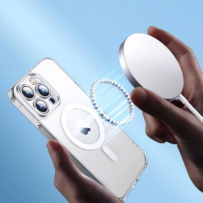 4. Joyroom 14D Magnetic Case Magnetische Hülle für iPhone 14 Plus kompatibel mit MagSafe transparent (JR-14D7)