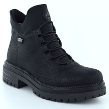 Damen-Lederboots im Worker-Stil mit Gummizug, Schwarz, Rieker Y3163-00