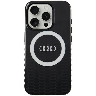 Audi IML Big Logo MagSafe Hülle für iPhone 15 Pro – Schwarz