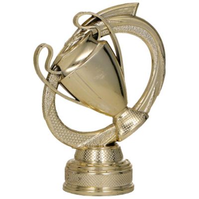 3. Goldene Plastikfigur - Tasse