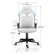 9. Huzaro Force 2.5 RGB WHITE MESH Gaming-Stuhl