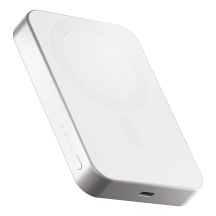 ZENS Slim Qi2 Aluminium Powerbank - 10000 mAh magnetische Powerbank kompatibel mit MagSafe und Qi2 (weiß)