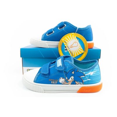 10. Leomil Sonic Kinder Sportschuhe Leichte Sneakers mit Klettverschluss Blau und Rot