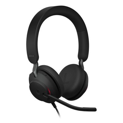 6. Jabra Evolve2 40 SE Headset mit Kabel und Kopfbügel, Anruf-/Musikfunktion, USB Typ-C/USB Typ-A, Schwarz