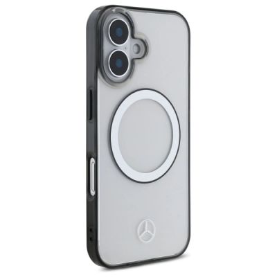 4. Mercedes MagSafe-Hülle mit aufgedrucktem Logo für iPhone 16 – Transparent
