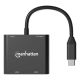 10. Manhattan 154321 Kabeladapter 0,15 m USB Typ-C 2 x HDMI Schwarz