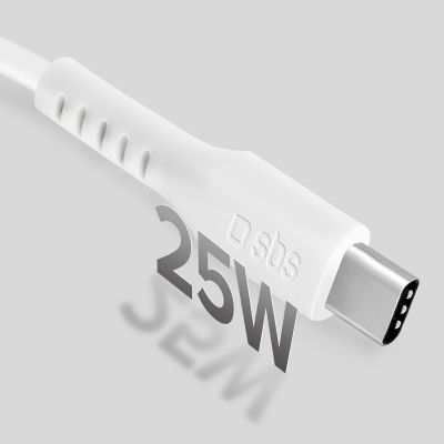 8. SBS TECABLETCC10W USB-C – USB-C- Power Delivery 25 W 1 m – Weiß