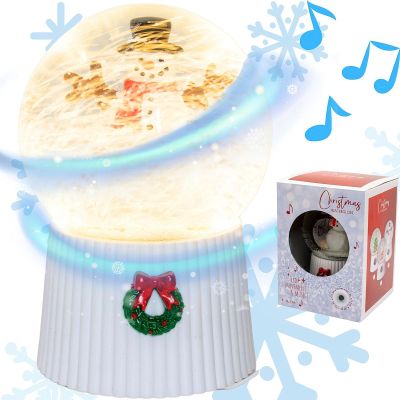 SPIELENDE SCHNEEKUGEL 147 MM LED SCHNEEMANN