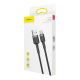 9. Baseus Cafule USB-A / USB-C QC 3.0 3A Kabel 0,5 m - Schwarz und Grau
