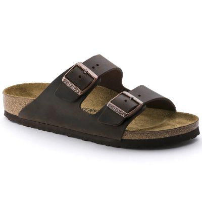 14. Birkenstock Arizona Nubuck Habana Narrow Brown Damen/Herren Flip-Flops (52533)