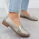 6. Damen-Loafer mit Lochmuster, Metallic-Gold, Potocki 12581