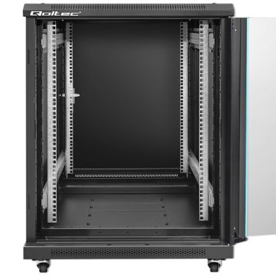 2. QOLTEC Rack-Schrank 19" | 15 HE | 600 x 855 x 600 mm | Sicherheitstür