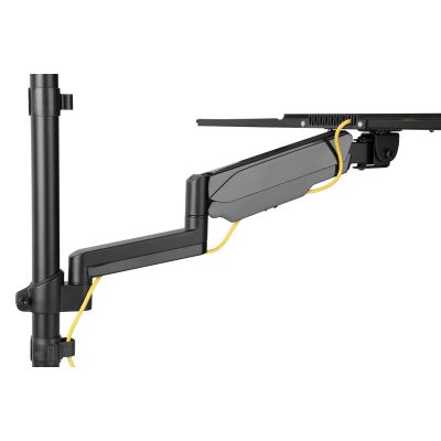 13. Einzelner, wandmontierter Monitorarm mit LCD-Bildschirm und Tastatur, max. 32 Zoll, max. 8 kg, neig- und schwenkbar