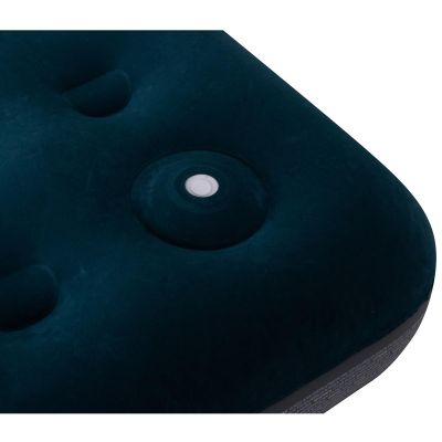 30. Beflockte Matratze für 2 Personen mit integrierter Fußpumpe 191x137x22cm 24131