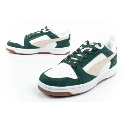 8. Puma Rebound v6 Herren-Sportschuhe, modisch und bequem, weiß/grün