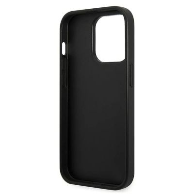 7. Karl Lagerfeld Glitzer-Logo-Hülle für iPhone 14 Pro Max – Schwarz