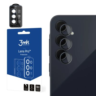 Gehärtetes Glas für Kameraobjektiv 3mk Lens Protection Pro Schwarz für Samsung Galaxy A35 5G