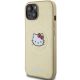 2. Hello Kitty Kitty Head MagSafe-Hülle aus Leder für iPhone 15 – Gold