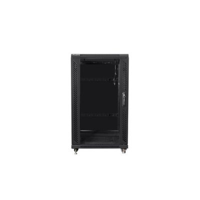 5. Lanberg FF01-6622-12B Rack-Schrank (22 HE; 19 Zoll; 1160 mm / 600 mm / 600 mm; Standgerät; Glas; 800 kg; schwarz)