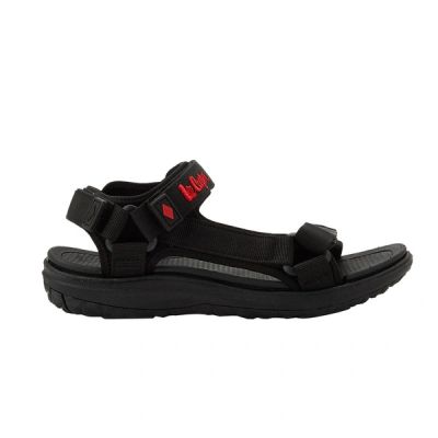 2. Lee Cooper Damenschuhe mit Klettverschluss für sommerliche Strandsandalen, leicht, schwarz