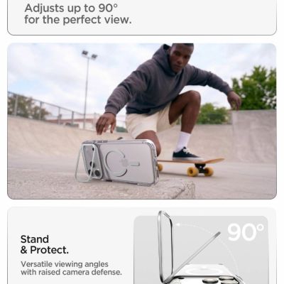 4. Spigen Ultra Hybrid Optik S MagSafe Hülle für iPhone 18 Pro Max / 17 Pro Max – Transparent Silber