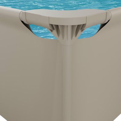 11. VIRTUFIT Rechteckiges Schwimmbecken 300 x 210 cm mit Filterpumpe Beige