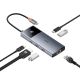 8. USB HUB 6in1 Baseus Metal Gleam Series II USB-A/USB-C/USB-C PD/HDMI/RJ45 - schwarz